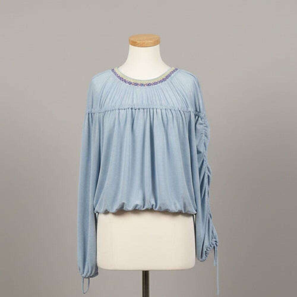 FP Movement blue floral collar SunBlissed top, Size M